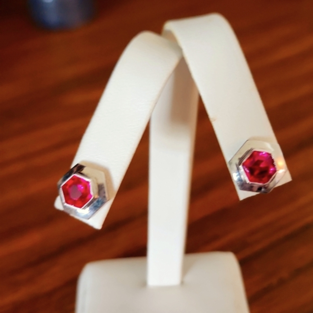 2ct Tcw Ruby, Solid 14k White Gold, Natural Ruby … - image 1